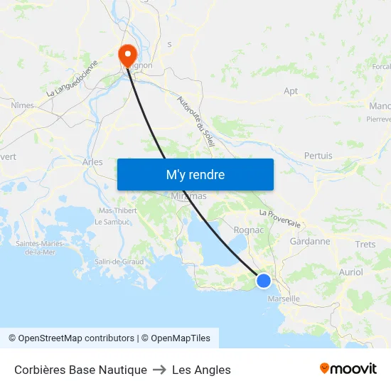 Corbières Base Nautique to Les Angles map