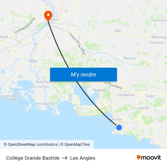 Collège Grande Bastide to Les Angles map