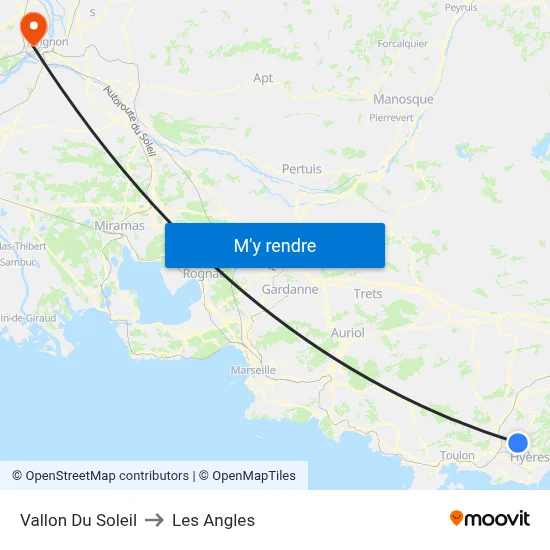 Vallon Du Soleil to Les Angles map