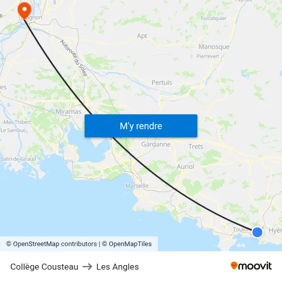 Collège Cousteau to Les Angles map