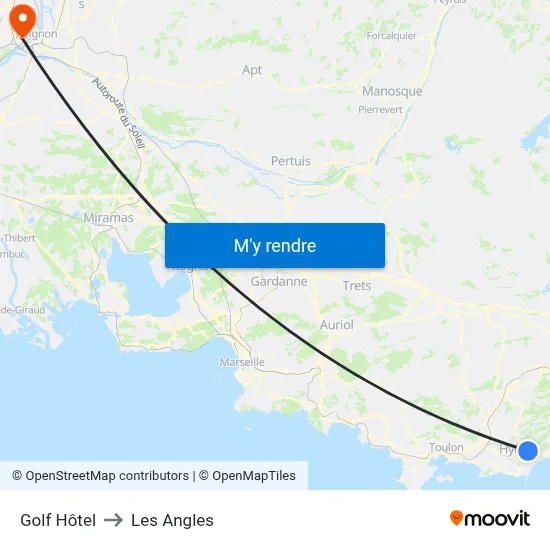 Golf Hôtel to Les Angles map