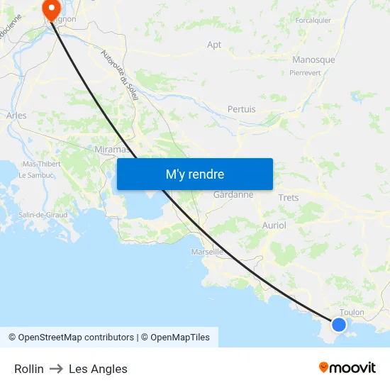 Rollin to Les Angles map