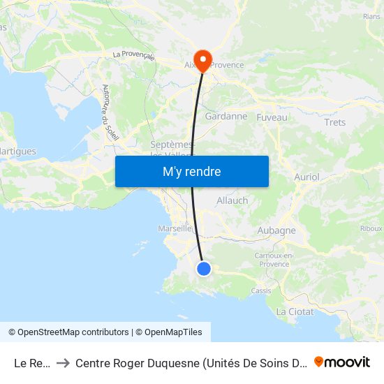 Le Redon to Centre Roger Duquesne (Unités De Soins De Longue Durée) map