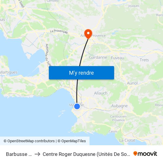 Barbusse Colbert to Centre Roger Duquesne (Unités De Soins De Longue Durée) map