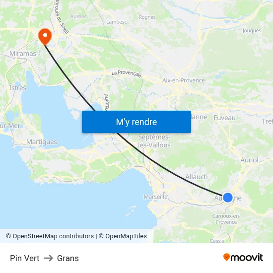 Pin Vert to Grans map
