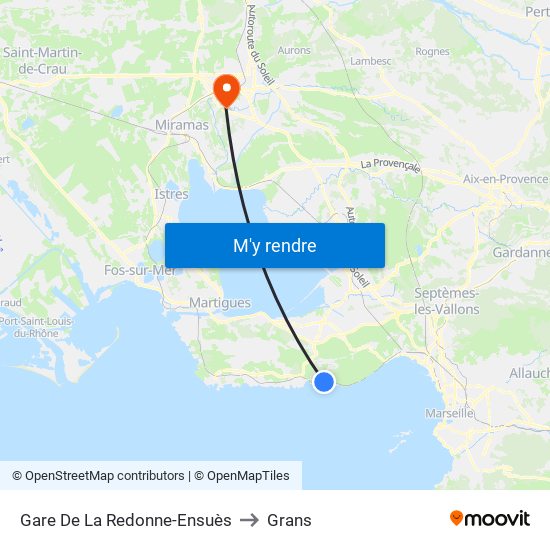 Gare De La Redonne-Ensuès to Grans map