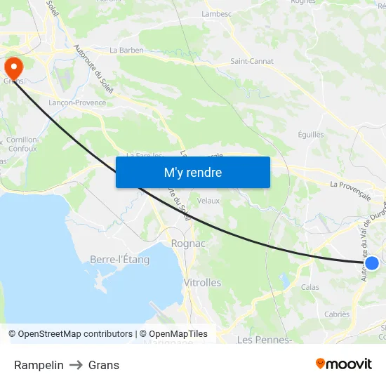 Rampelin to Grans map