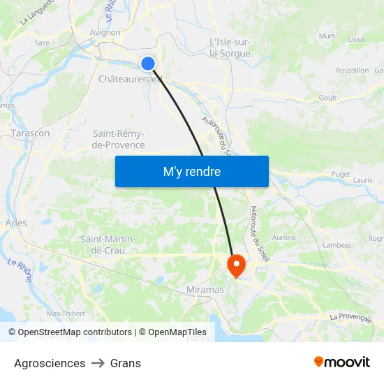 Agrosciences to Grans map