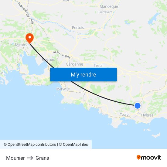 Mounier to Grans map