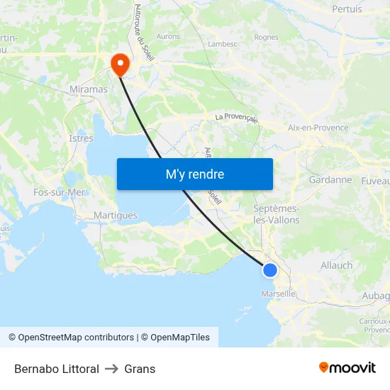 Bernabo Littoral to Grans map
