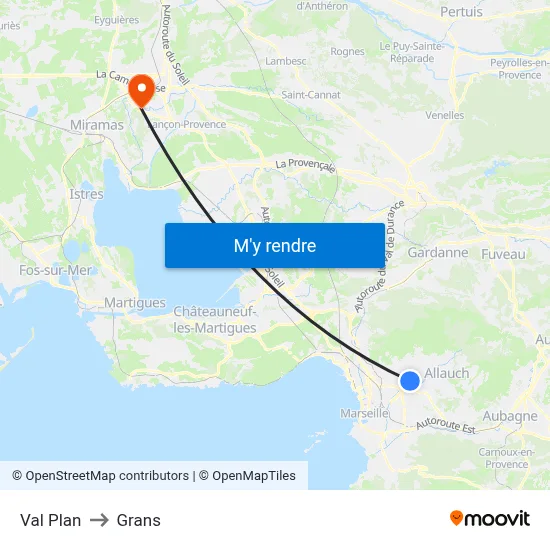 Val Plan to Grans map