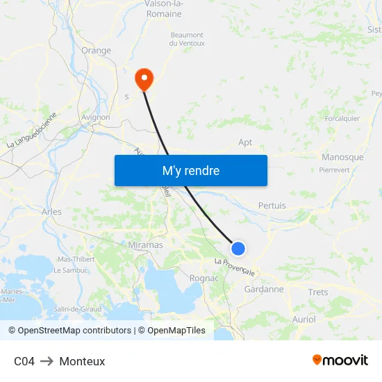 C04 to Monteux map