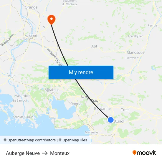 Auberge Neuve to Monteux map