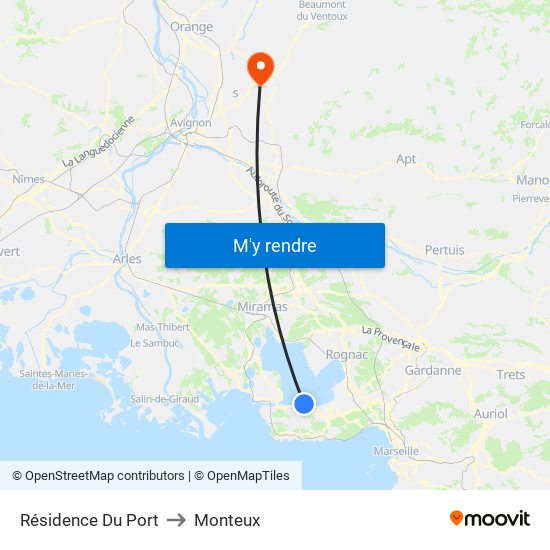 Résidence Du Port to Monteux map