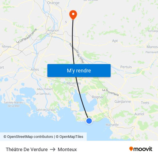 Théâtre De Verdure to Monteux map