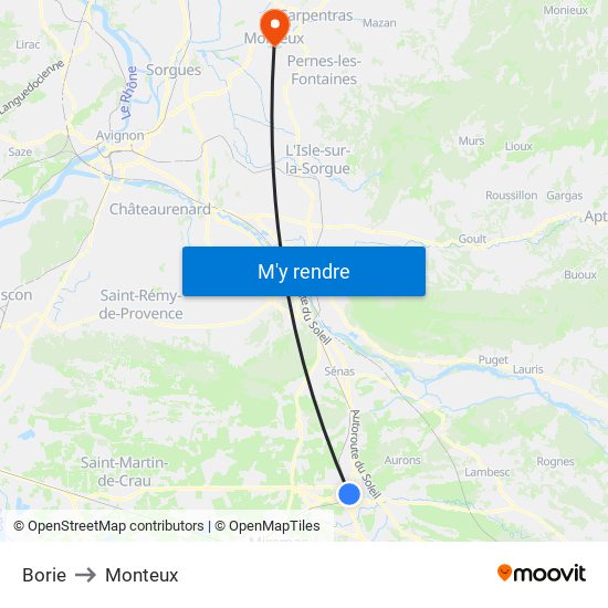 Borie to Monteux map