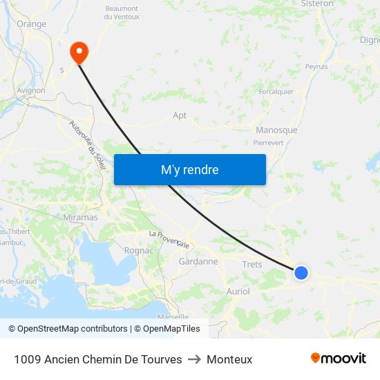 1009 Ancien Chemin De Tourves to Monteux map