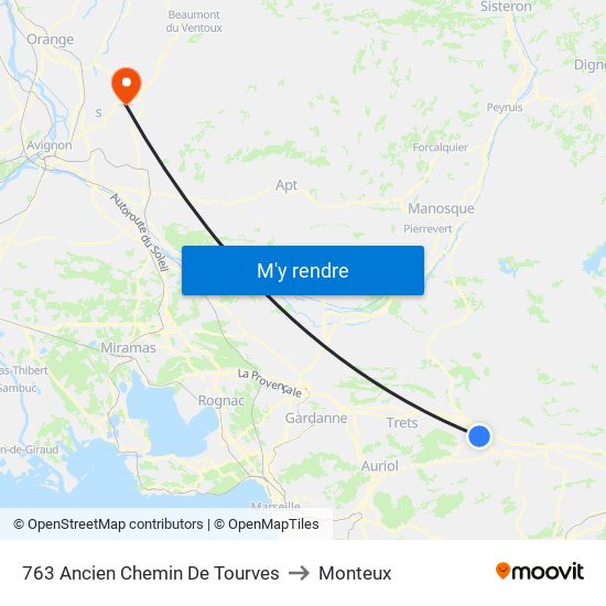 763 Ancien Chemin De Tourves to Monteux map