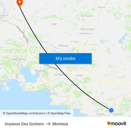 Impasse Des Sorbiers to Monteux map