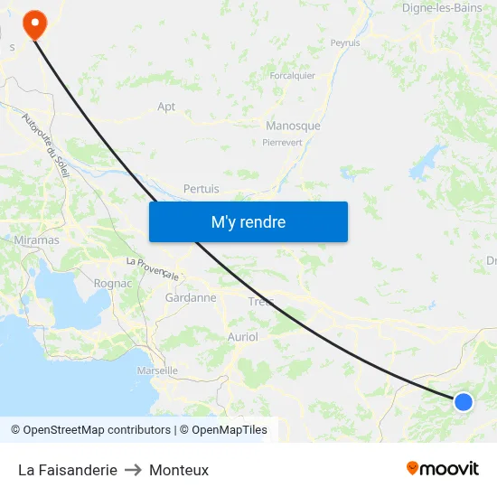 La Faisanderie to Monteux map