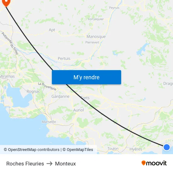 Roches Fleuries to Monteux map