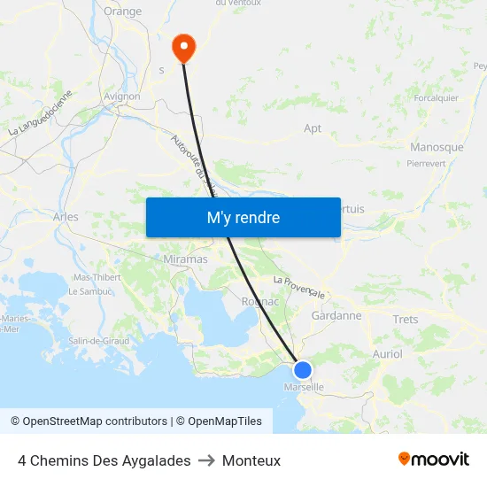 4 Chemins Des Aygalades to Monteux map