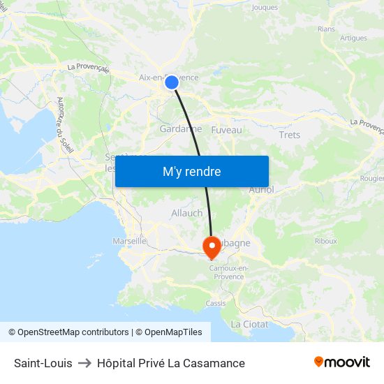 Saint-Louis to Hôpital Privé La Casamance map