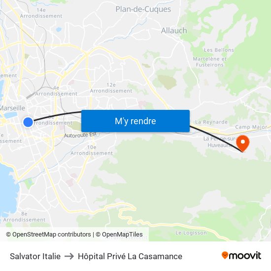 Salvator Italie to Hôpital Privé La Casamance map