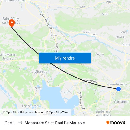 Cite  U. to Monastère Saint-Paul De Mausole map
