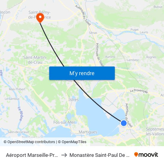 Aéroport Marseille-Provence to Monastère Saint-Paul De Mausole map