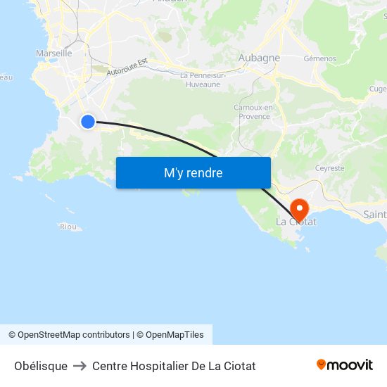 Obélisque to Centre Hospitalier De La Ciotat map