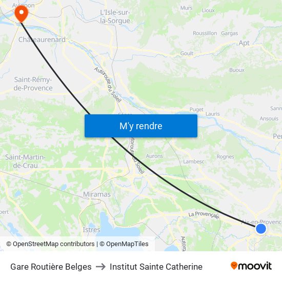 Gare Routière Belges to Institut Sainte Catherine map