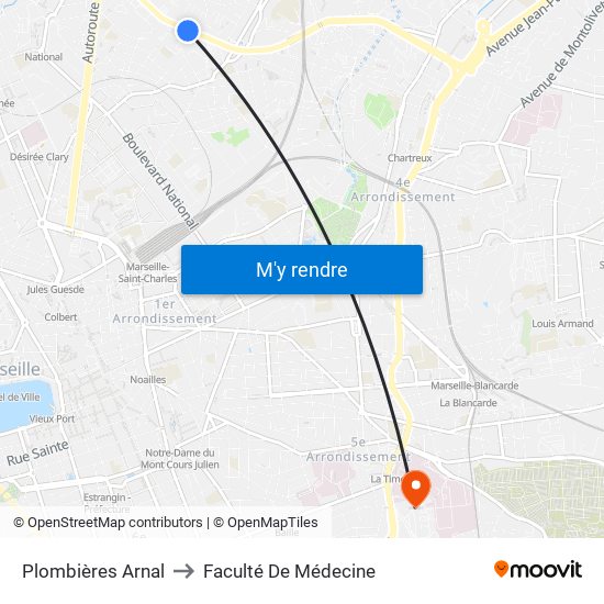 Plombières Arnal to Faculté De Médecine map