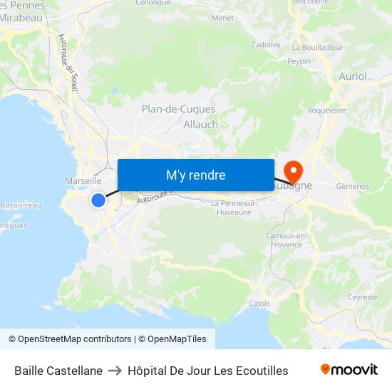 Baille Castellane to Hôpital De Jour Les Ecoutilles map