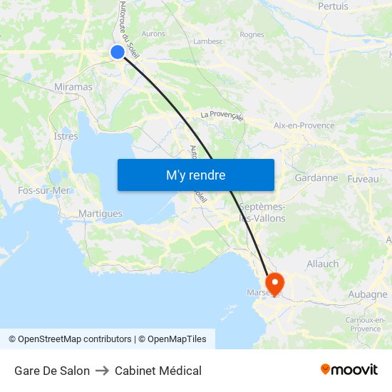 Gare De Salon to Cabinet Médical map