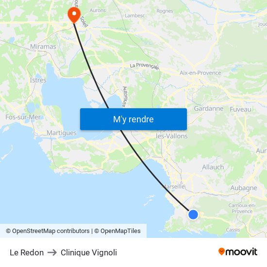 Le Redon to Clinique Vignoli map
