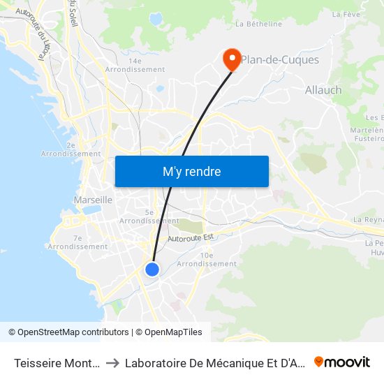 Teisseire Montfuron to Laboratoire De Mécanique Et D'Acoustique map