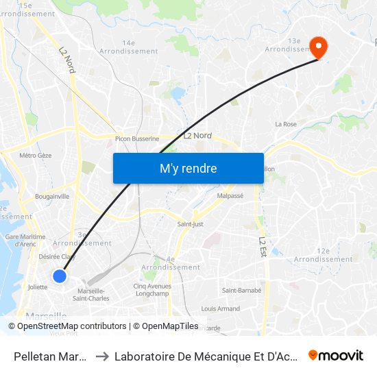 Pelletan Marceau to Laboratoire De Mécanique Et D'Acoustique map