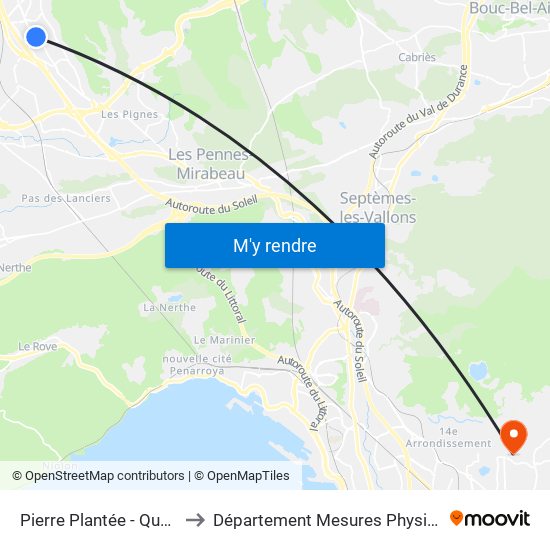 Pierre Plantée - Quai 7 to Département Mesures Physique map