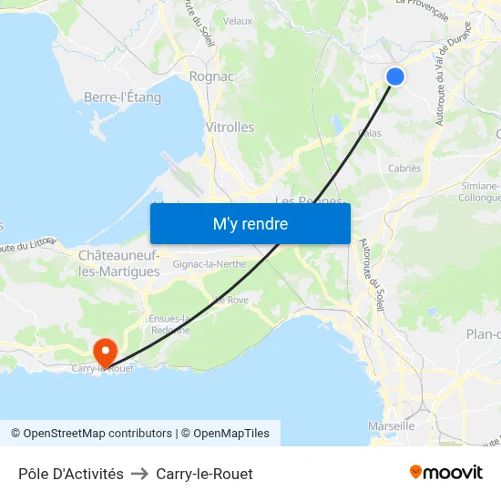 Pôle D'Activités to Carry-le-Rouet map