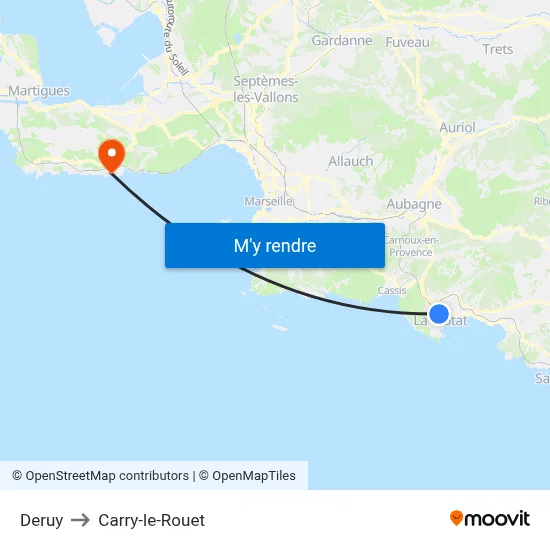 Deruy to Carry-le-Rouet map