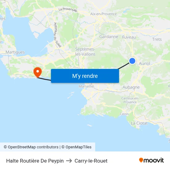 Halte Routière De Peypin to Carry-le-Rouet map