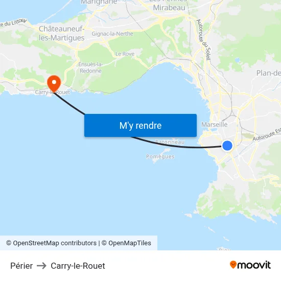 Périer to Carry-le-Rouet map