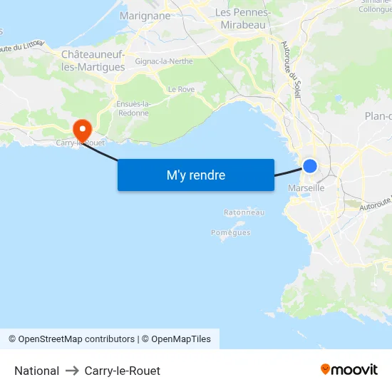 National to Carry-le-Rouet map