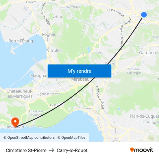Cimetière St-Pierre to Carry-le-Rouet map