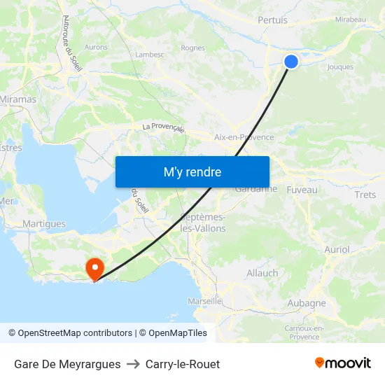Gare De Meyrargues to Carry-le-Rouet map