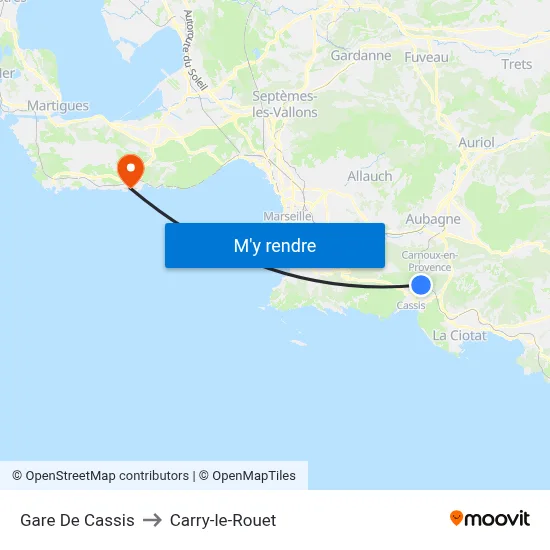 Gare De Cassis to Carry-le-Rouet map
