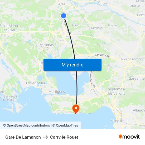 Gare De Lamanon to Carry-le-Rouet map