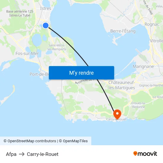 Afpa to Carry-le-Rouet map
