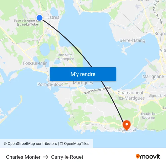 Charles Monier to Carry-le-Rouet map